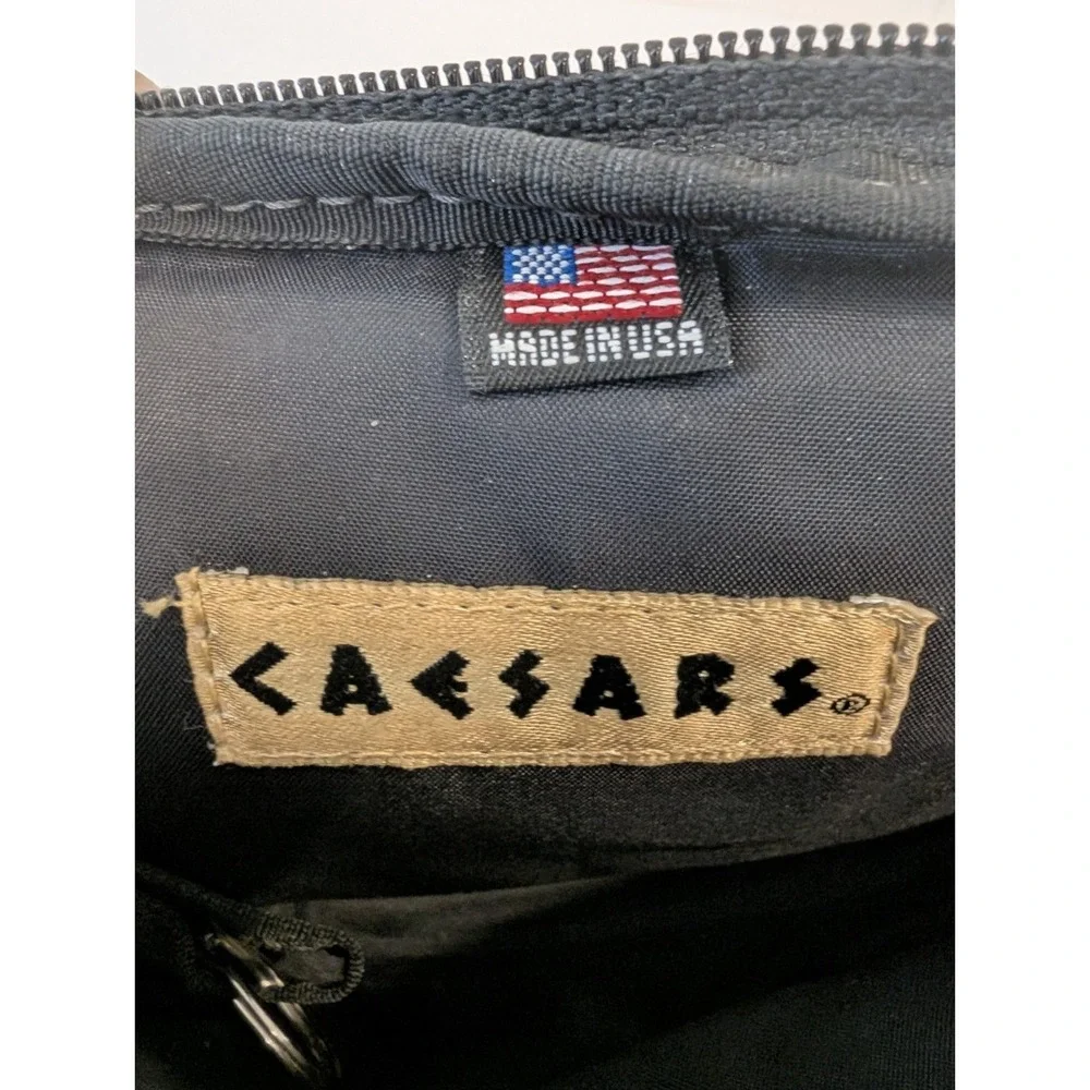 Vintage Caesars Palace Las Vegas Tapestry Pouch Greco-Roman Motif Made in USA
